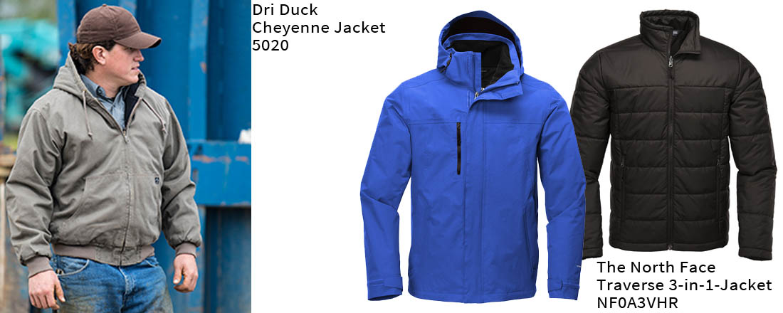 Outerwear Jackets Dri Duck 5020 and North Face NF0A3VHR
