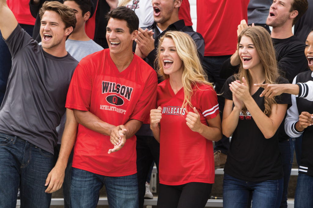 high school students in game day apparel